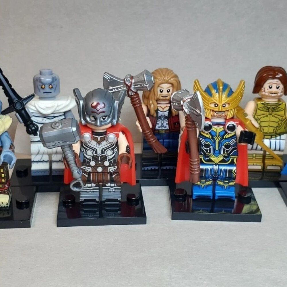 Custom Printed MOC Marvel Thor Love & Thunder Minifigures 8 Pack
